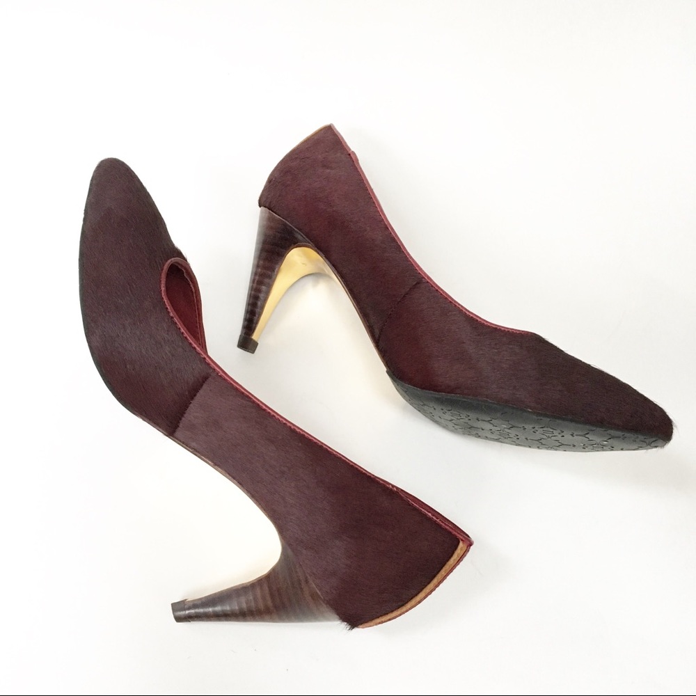 Nanette Lepore ‘Play Me’ Pump Wine Calf Hair 7.5 - Picture 13 of 16